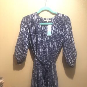 Stitch Fix 41Hawthorn blue patterned shirt dress